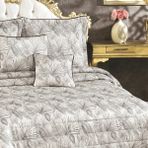 Solinas Collection Flora Krem - Kahve Çeyizlik Çift Kişilik Yatak Örtüsü - 270 x 260 cm