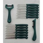 Solingen 12'li Meyve-sebze-doğrama Bıçağı Ve 2'li Soyacak 14'lü Set Yeşil Metal