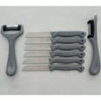 Solingen 6'lı Meyve-sebze-doğrama Bıçağı Ve 2'li Soyacak 8'li Set Gri Metal