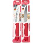 Solingen Doğrama Et Sebze Meyve Genel Kullanım Bıçağı 13CM-15CM Ikili Set - Kırmızı