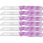 Solingen Mermer Desenli Pembe 6’lı Meyve Bıçağı Set