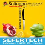 Solingen Messerman Solıngen | Tırtıklı Meyve & Sebze ve Et Soyma / Dilimleme Bıçağı - Siyah