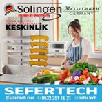 Solingen Messermann Germany Sefertech | Bıçak Seti - (5 Parça / Sarı) Solingen Şef Bıçağı Takımı