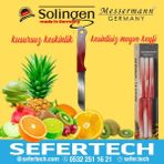 Solingen Messermann Germany Sefertech | Bıçak Seti - Solingen | 6'lı Tek Renk Takım Sebze Meyve Bıçağı - Beyaz - Mor