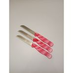 Solingen Pembe Mermer Desen 3'lü Bıçak Set