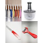 Solingen Set Meyve Bıçağı 6'lı + Basmalı El Rondosu + Micro Kesim Sebze Bıçağı + Soyacak