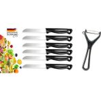 Solingen Tırtıklı Meyve Bıçak ve Soyacak Seti 6 Bıçak + 1 Soyacak