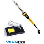Solinpatech 80W Profesyonel Yüksek Sıcaklığa Dayanıklı Resistörlü Kalem Havya ve Stand Siyah Renk
