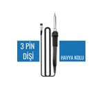 SolinpaTech 8586 Istasyon Havyası Ile Uyumlu Lehimleme Kolu – 3 Dişi Pinli Yedek Havya Kalemi