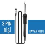 Solinpatech İstasyon Havya Lehimleme Havya Kolu 3 Dişi Pin - 1 Adet