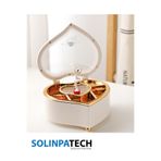 SolinpaTech Nostaljik Görünümlü Balerinli Müzik Ve Mücevher Kutusu Beyaz