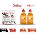 Solixel Kıvamlı Arap Sabunu 2 Adet 1 L Soda Matik Kireç Önleyici & Beyazlatıcı 2 Adet 500 gr - KARIŞIK PAKET