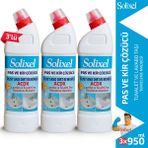 Solixel Pas ve Kir Çözücü ACDX 3’lü Set 3x950 ml | Lavabo ve Tuvalet Taşı Temizleme Maddesi