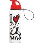solmazer 0,50 lt askılı opak ı love desenli matara 161415-010 - Yok - Karışık