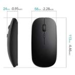 Solmazlar Online Mey Ithalat® Siyah Wireless Kablosuz Sessiz Mouse Bluetooth Bağlantılı - Belirtilmemiş