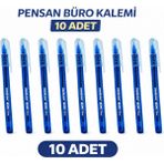 Solmazlar Online Pensan Büro Tükenmez Kalem 1.0 mm Mavi 10 Adet - Renkli - Belirtilmemiş