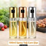 SOLMIA HOME 100 ml Sprey Yağ Şişesi Cam Yağdanlık – Zeytinyağı, Sirke, Limon ve Sos Sprey Şişesi – Airfryer, Diyet ve Mutfak Için Yağ Spreyi (3 Renk Seçenekli) - Bakır