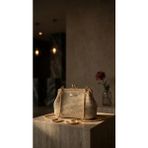 Solène Gold Clutch Çanta Şık Abiye Simli Ip El Yapımı Gece Çantası