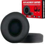 Solo 3 Earpads Yedek Kulak Pedleri Earpads Minderleri Beats Solo 2 & Solo 3 Kablosuz Kulak Üstü Kulaklıklar, Yumuşak Protein Deri ile Solo2 Solo3 Kulak Pedleri, Katma Kalınlığı Siyah