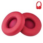 Solo 3 Yedek Kulak Pedleri Minderler Solo2 Kulaklık Aksesuarları Beats by Dre Solo3/Solo 2 Kablosuz (Model A1796/B0534) Kulaklıklar, Protein Deri Hafızalı Köpükten Yapılmıştır (Kırmızı)