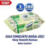Solo Doğal Güç Bahar Çiçekleri Yüzey Temizleme Mendili 3'lü 300 Yaprak