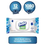 Solo Islak Mendil Okyanus Ferahlığı Kapaklı 12 Li Set 1080 Yaprak