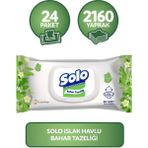 Solo Kapaklı Islak Temizleme Mendili 90 Yaprak 24'Lü Set 2160 Yaprak