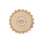 Solo Koleksiyonu Jüt İle Üretilen El Dokuma Sisal Kilim Ca-105 Natural White Xw