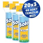 Solo Mavi Mikrofiber Temizlik Bezi Seti 3'lü Yüksek Emicilik Dayanıklı Ev ve Ofis Kullanımı