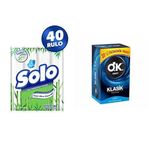 Solo Tuvalet Kağıdı Bambu Katkılı 40'li + Okey Klasik Kolay Takılan Ekonomik Paket Prezervatif (1 x 20 Adet)