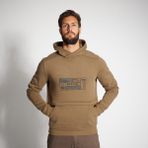 Solognac Erkek Kapüşonlu Sweatshirt - Avcılık ve Doğa Gözlemi - Bej - 500 Logo - Koyu Kahverengi