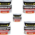 solon Isıya Dayanıklı 5 Adet Alüminyum Yaldız Boya Bakır 1000 Ml. 5 li Paket