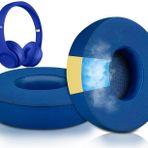 SoloWIT Soğutucu Jel Yedek Kulak Yastıkları Beats için Solo 2 & Solo 3 Kablosuz Kulak Üstü Kulaklıklar, Yüksek Yoğunluklu Gürültü Yalıtım Köpüğü ile Kulaklık Yastıkları, Ek Kalınlık - Mavi
