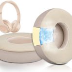 SoloWIT Soğutucu Jel Yedek Kulak Yastıkları Beats için Solo 2 & Solo 3 Kablosuz Kulak Üstü Kulaklıklar, Yüksek Yoğunluklu Gürültü Yalıtım Köpüğü ile Kulaklık Yastıkları, Ek Kalınlık - Saten Altın