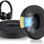 SoloWIT Soğutucu Jel Yedek Kulak Yastıkları Beats için Solo 2 & Solo 3 Kablosuz Kulak Üstü Kulaklıklar, Yüksek Yoğunluklu Gürültü Yalıtım Köpüğü ile Kulaklık Yastıkları, Ek Kalınlık - Siyah