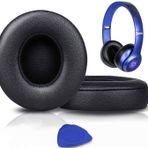 SoloWIT Yedek Kulak Pedleri Minderler için Beats Solo 2 ve Solo 3 Kablosuz Kulak Üstü Kulaklıklar, Yumuşak Protein Derili Kulak Padleri, İlave Kalınlık - (Siyah)