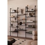 Solto Home OB14-11 Duvara Monte 14 Raflı Kitaplık - Reyon Rafı | Modern Dekoratif Duvar Rafı | Ofis – Mağaza - Salon Kullanımı - Siyah