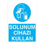 Solunum Cihazı Kullan Uyarı Tabelası - 70x100 Alüminyum Kompozit Panel - TGM8