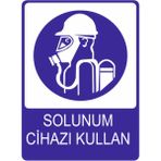 Solunum Cihazı Kullan Yüksek Kalite Dekota Baskı – 3 mm Forex Uyarı Tabelası 25 cm × 35CM