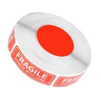SOLUSTRE 1 Rulo kırılgan etiket kırılabilir uyarı etiketi herkesin kullanabileceği sticker taşımak için kırılgan çıkartmalar nakliye paketleri için etiketler yapışkanlı uyarı levhası