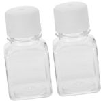 SOLUSTRE 2 Adet Serum Şişesi Plastik Reaktif Şişesi Dereceli Reaktif Şişesi Laboratuvar Reaktif Şişesi Örnek Şişeler Sıvı Ilaç Reaktif Kabı Sıvı Hap Kapları Orta Boy Şişe Geniş Ağız