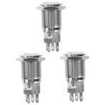SOLUSTRE 3 anlık buton LED otomotiv anlık düğme anahtarı anlık LED neden olmuş küçük anlık anahtar LED anahtarı basma düğmesi kapı zili tekne araba için basma düğmesi korna beyaz