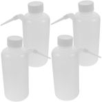 SOLUSTRE 4 Adet Plastik Yıkama Şişesi Dövme Yıkama Dağıtıcı Fışkırtma Yıkama Şişesi Göz Yıkama Şişesi Sıvılar Için Sıkma Şişeleri Fışkırtma Şişesi Yıkama Şişeleri Etli Alkol Durulama Şişesi