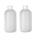 SOLUSTRE 500ml Plastik Reaktif Şişesi Dar Ağızlı Reaktif Sızdırmazlık Şişesi Sıvı Depolama Için Dereceli Kap 2 Adet Gıda Kimya Endüstrisi Kullanımı
