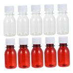 SOLUSTRE 60ml Dereceli Laboratuvar Şişesi Seti 20 Adet Plastik Reaktif Şişeleri Sızıntı Pet Malzemesi Laboratuvar Mutfak Okul Hastane Kullanımı için