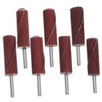 SOLUSTRE 7 Taşlama Aleti Döner Alet Zımpara Kiti Flap Zımpara Kafası Kalıp Taşlama Ataşmanları Aşındırıcı Flap Sander Zımpara Tamburu Mandrelleri Döner Alet Aksesuarları Seti Zımpara