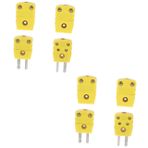 SOLUSTRE 8 Erkek Ve Dişi Eklemler Redüktör Dişli Kutusu Erkek/dişi Kablo Konnektörü K Tipi Termokupl Probu K Tipi Termokupl Teli Küçük Sarı Sıcaklık Çizgisi Fiberglas Dolgulu Naylon