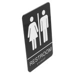 SOLUSTRE Bayan Tuvalet İşaretleri Unisex Banyo İşareti Tuvalet Kapısı Duvar Dekoru İş Ofis Kör İşaret Sağlam Akrilik