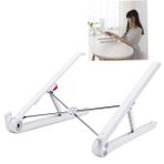 SOLUSTRE Masa Için Dizüstü Bilgisayar Standı Dizüstü Bilgisayar Için Havalandırmalı Stand Alüminyum Laptop Standı Katlanabilir Tablet Standı Katlanır Masa Beyaz Ayarlanabilir Temsil Etmek
