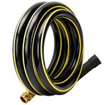 Solution4Patio Expert in Garden Creation 5/8 inç x 3 ft Kısa Bahçe Hortumu, Sızdırmaz, Siyah Kurşun Hortum Erkek/Dişi Su Yumuşatıcı, Nem Alıcı, Araç Su Filtresi, 12 Yıl Garanti #G-H155B23